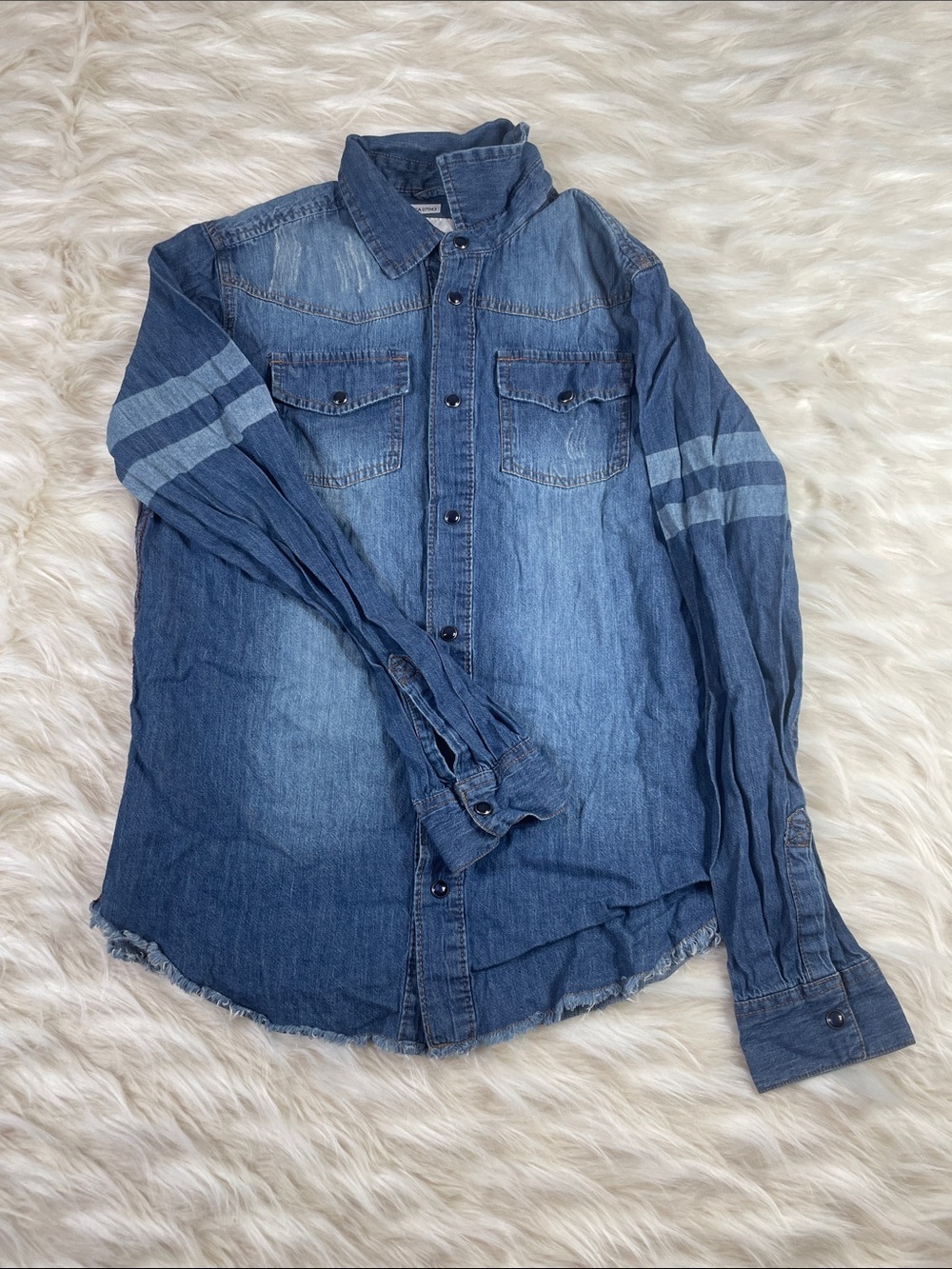 Joe's Pearl Snap Jean Shirt Women's Large 14/16